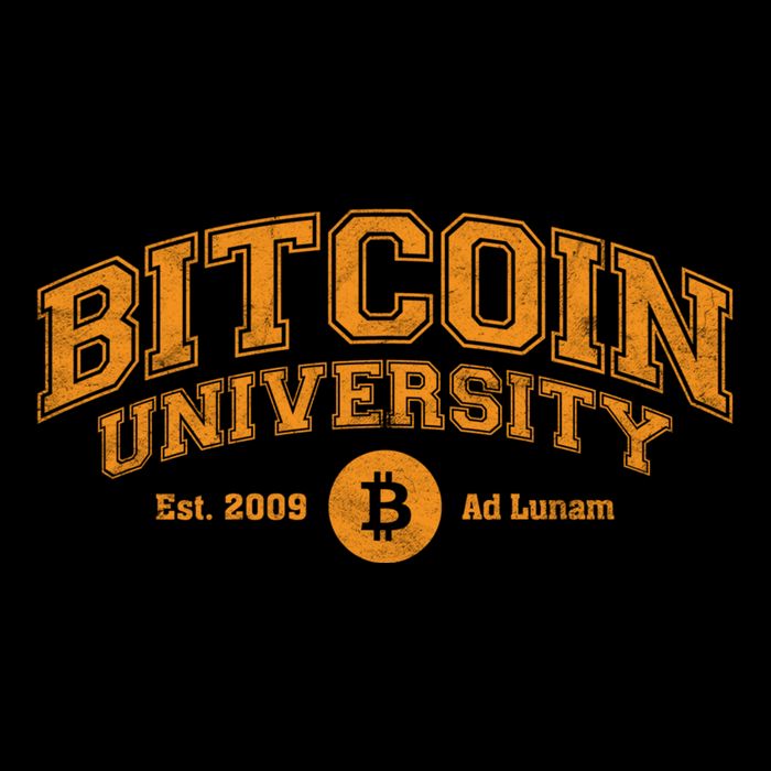 Bitcoin University To The Moon, Funny Distressed College BTC City Backpack