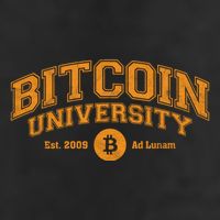 Bitcoin University To The Moon, Funny Distressed College BTC 15oz Campfire Ceramic Mug