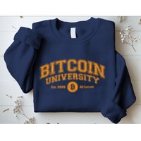Bitcoin University To The Moon, Funny Distressed College BTC Sweatshirt