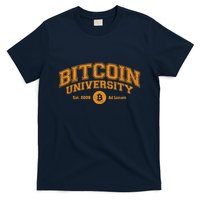 Bitcoin University To The Moon, Funny Distressed College BTC T-Shirt