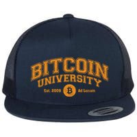 Bitcoin University To The Moon, Funny Distressed College BTC Flatbill Hat
