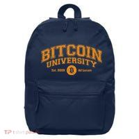 Bitcoin University To The Moon, Funny Distressed College BTC 16 in Basic Backpack
