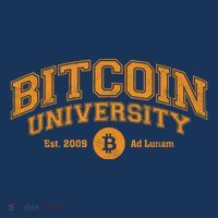 Bitcoin University To The Moon, Funny Distressed College BTC Toddler T-Shirt