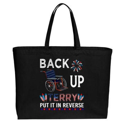 Back Up Terry Put It In Reverse Tee Funny July 4th Of July Gift Cotton Canvas Jumbo Tote