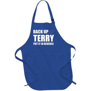 Back Up Terry Put It In Reverse Funny 4th Of July Fireworks Gift Full-Length Apron With Pockets