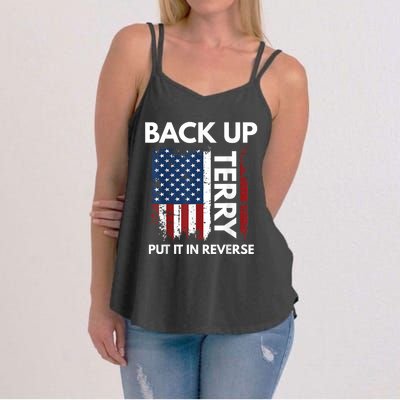 Back Up Terry Put It In Reverse Funny 4th Of July Cool Gift Women's Strappy Tank