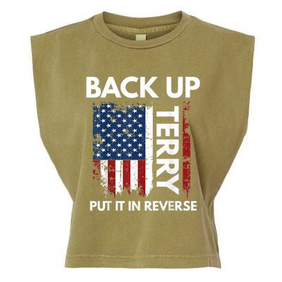 Back Up Terry Put It In Reverse Funny 4th Of July Cool Gift Garment-Dyed Women's Muscle Tee