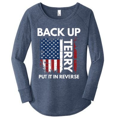 Back Up Terry Put It In Reverse Funny 4th Of July Cool Gift Women's Perfect Tri Tunic Long Sleeve Shirt