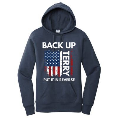 Back Up Terry Put It In Reverse Funny 4th Of July Cool Gift Women's Pullover Hoodie