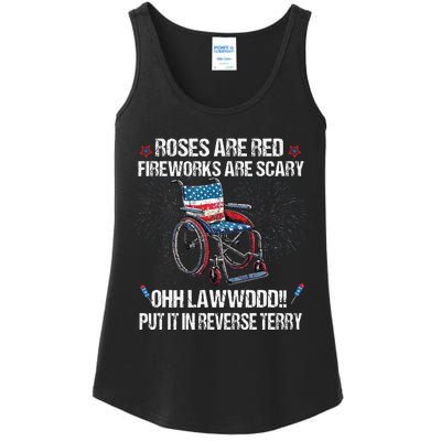 Back Up Terry Put It In Reverse Fireworks Fourth Of July Ladies Essential Tank