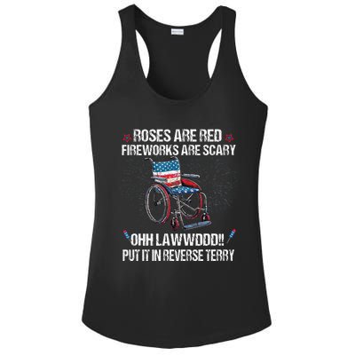 Back Up Terry Put It In Reverse Fireworks Fourth Of July Ladies PosiCharge Competitor Racerback Tank