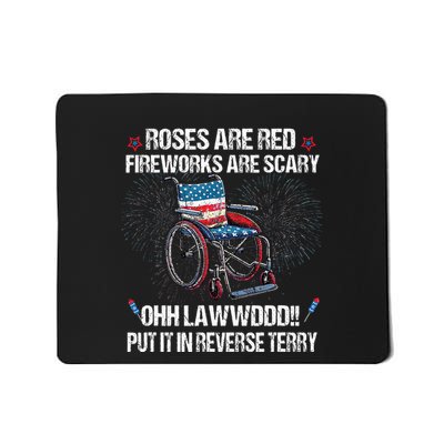 Back Up Terry Put It In Reverse Fireworks Fourth Of July Mousepad