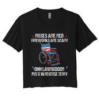 Back Up Terry Put It In Reverse Fireworks Fourth Of July Women's Crop Top Tee