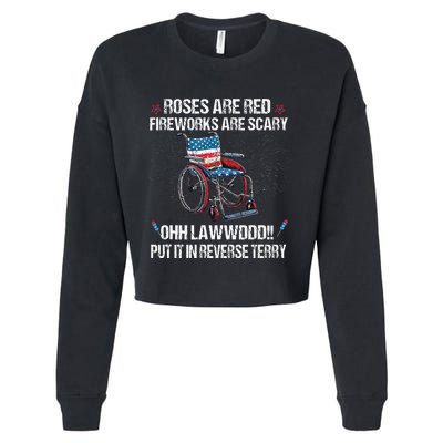 Back Up Terry Put It In Reverse Fireworks Fourth Of July Cropped Pullover Crew