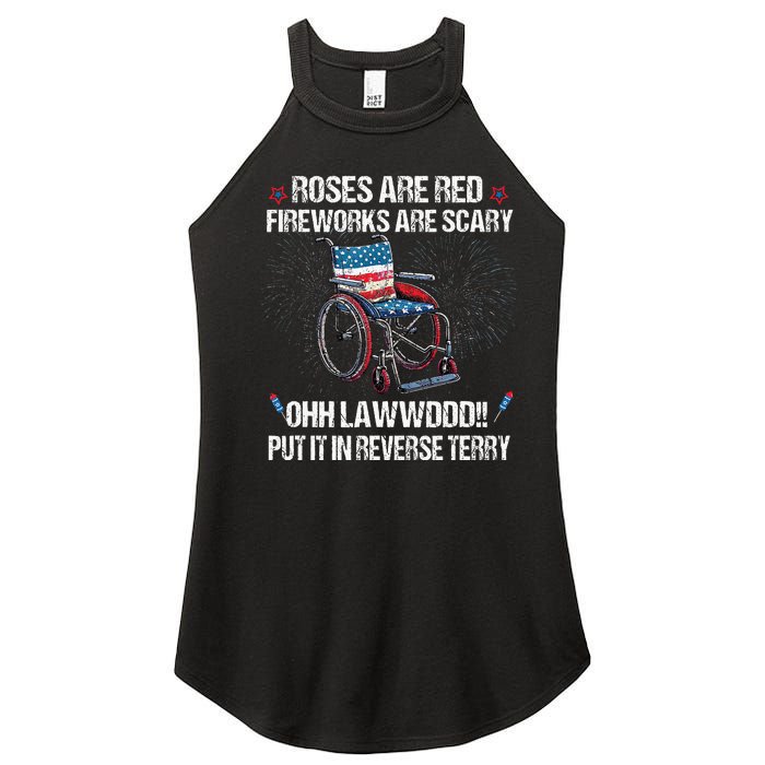 Back Up Terry Put It In Reverse Fireworks Fourth Of July Women's Perfect Tri Rocker Tank