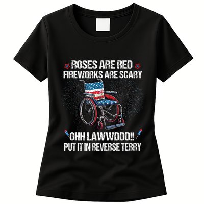 Back Up Terry Put It In Reverse Fireworks Fourth Of July Women's T-Shirt