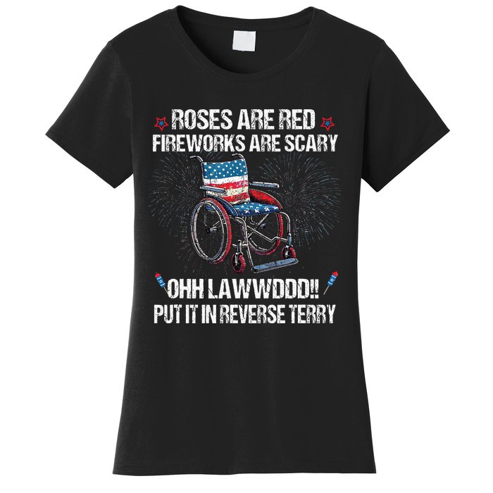 Back Up Terry Put It In Reverse Fireworks Fourth Of July Women's T-Shirt