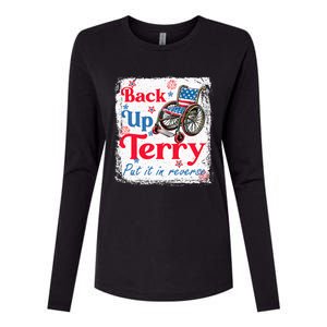 Back Up Terry Put It In Reverse Fourth Of July Usa Flag Womens Cotton Relaxed Long Sleeve T-Shirt