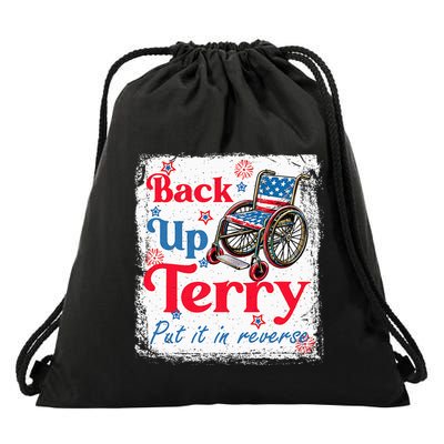 Back Up Terry Put It In Reverse Fourth Of July Usa Flag Drawstring Bag