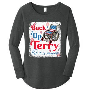 Back Up Terry Put It In Reverse Fourth Of July Usa Flag Women's Perfect Tri Tunic Long Sleeve Shirt