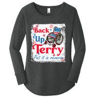 Back Up Terry Put It In Reverse Fourth Of July Usa Flag Women's Perfect Tri Tunic Long Sleeve Shirt