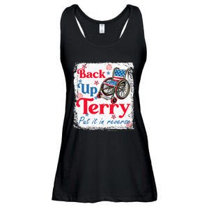 Back Up Terry Put It In Reverse Fourth Of July Usa Flag Ladies Essential Flowy Tank