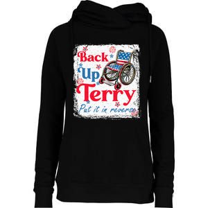 Back Up Terry Put It In Reverse Fourth Of July Usa Flag Womens Funnel Neck Pullover Hood