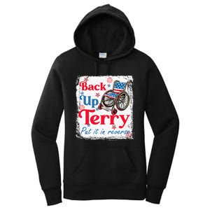 Back Up Terry Put It In Reverse Fourth Of July Usa Flag Women's Pullover Hoodie