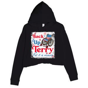 Back Up Terry Put It In Reverse Fourth Of July Usa Flag Crop Fleece Hoodie