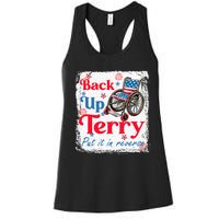 Back Up Terry Put It In Reverse Fourth Of July Usa Flag Women's Racerback Tank