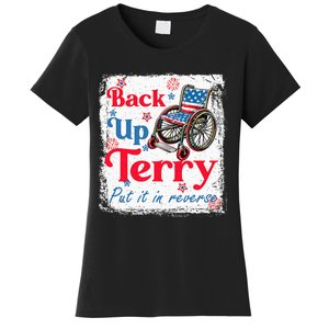 Back Up Terry Put It In Reverse Fourth Of July Usa Flag Women's T-Shirt