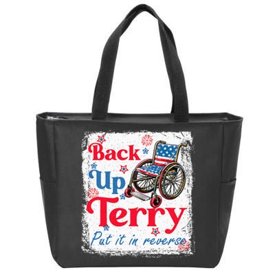 Back Up Terry Put It In Reverse Fourth Of July Usa Flag Zip Tote Bag