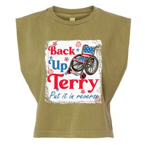 Back Up Terry Put It In Reverse Fourth Of July Usa Flag Garment-Dyed Women's Muscle Tee