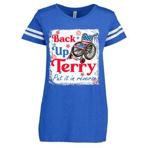 Back Up Terry Put It In Reverse Fourth Of July Usa Flag Enza Ladies Jersey Football T-Shirt