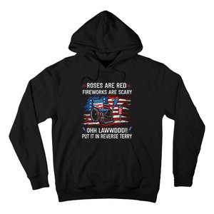 Back Up Terry Put It In Reverse Funny 4th Of July Distressed Hoodie