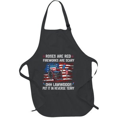 Back Up Terry Put It In Reverse Funny 4th Of July Distressed Full-Length Apron With Pockets