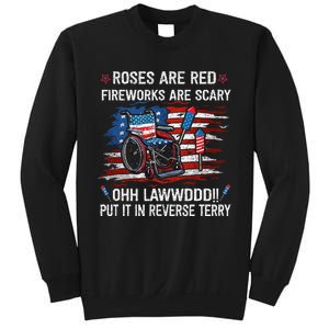 Back Up Terry Put It In Reverse Funny 4th Of July Distressed Sweatshirt