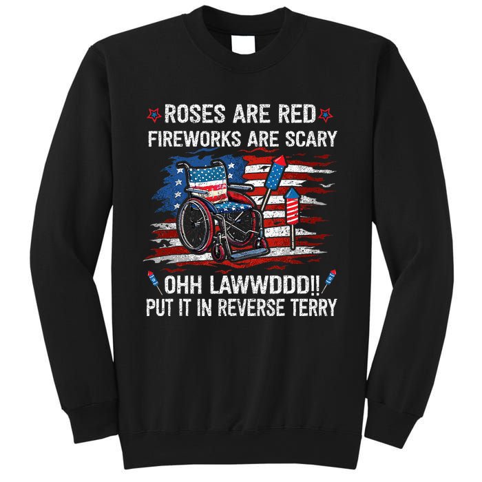 Back Up Terry Put It In Reverse Funny 4th Of July Distressed Sweatshirt