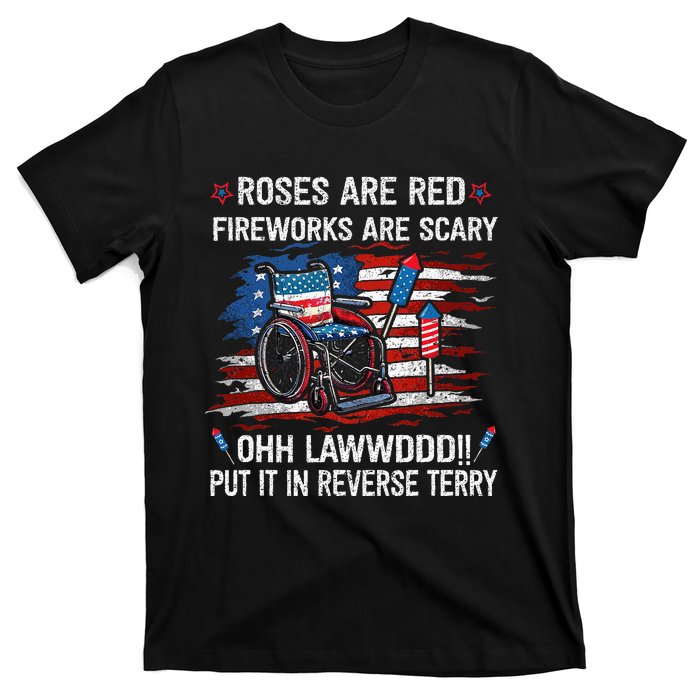 Back Up Terry Put It In Reverse Funny 4th Of July Distressed T-Shirt