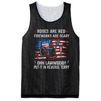 Back Up Terry Put It In Reverse Funny 4th Of July Distressed Mesh Reversible Basketball Jersey Tank