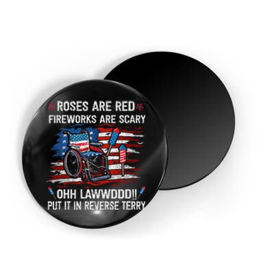 Back Up Terry Put It In Reverse Funny 4th Of July Distressed Magnet