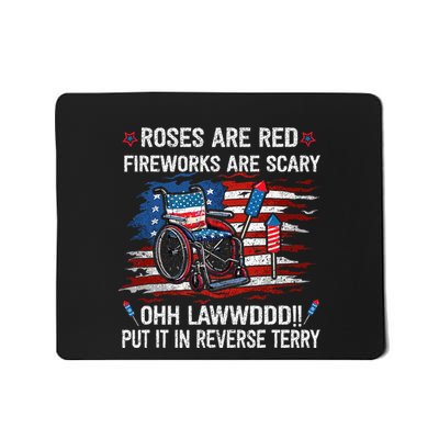 Back Up Terry Put It In Reverse Funny 4th Of July Distressed Mousepad