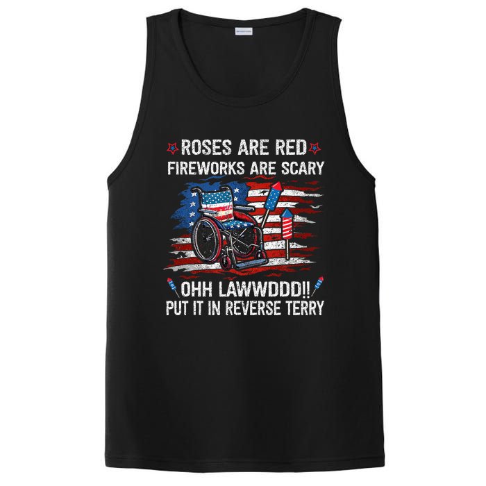 Back Up Terry Put It In Reverse Funny 4th Of July Distressed PosiCharge Competitor Tank