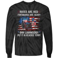 Back Up Terry Put It In Reverse Funny 4th Of July Distressed Tie-Dye Long Sleeve Shirt