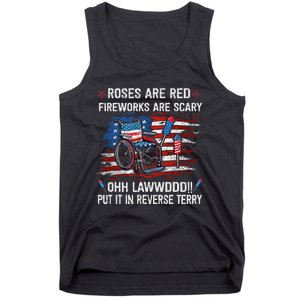 Back Up Terry Put It In Reverse Funny 4th Of July Distressed Tank Top