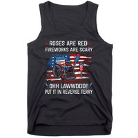 Back Up Terry Put It In Reverse Funny 4th Of July Distressed Tank Top