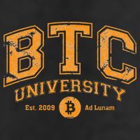 BTC University To The Moon Funny Distressed Bitcoin College Cool Comfort Performance Bucket Hat