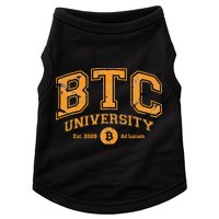 BTC University To The Moon Funny Distressed Bitcoin College Doggie Tank