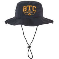 BTC University To The Moon Funny Distressed Bitcoin College Bucket Hat