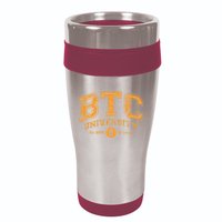 BTC University To The Moon Funny Distressed Bitcoin College 16oz Travel Tumbler